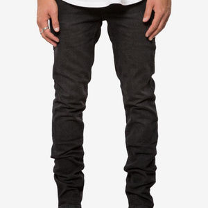 Black Denim Slim Tapered Pant
